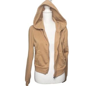 Hippie Rose Jr Full zip Hoodie jacket Brown Size XL